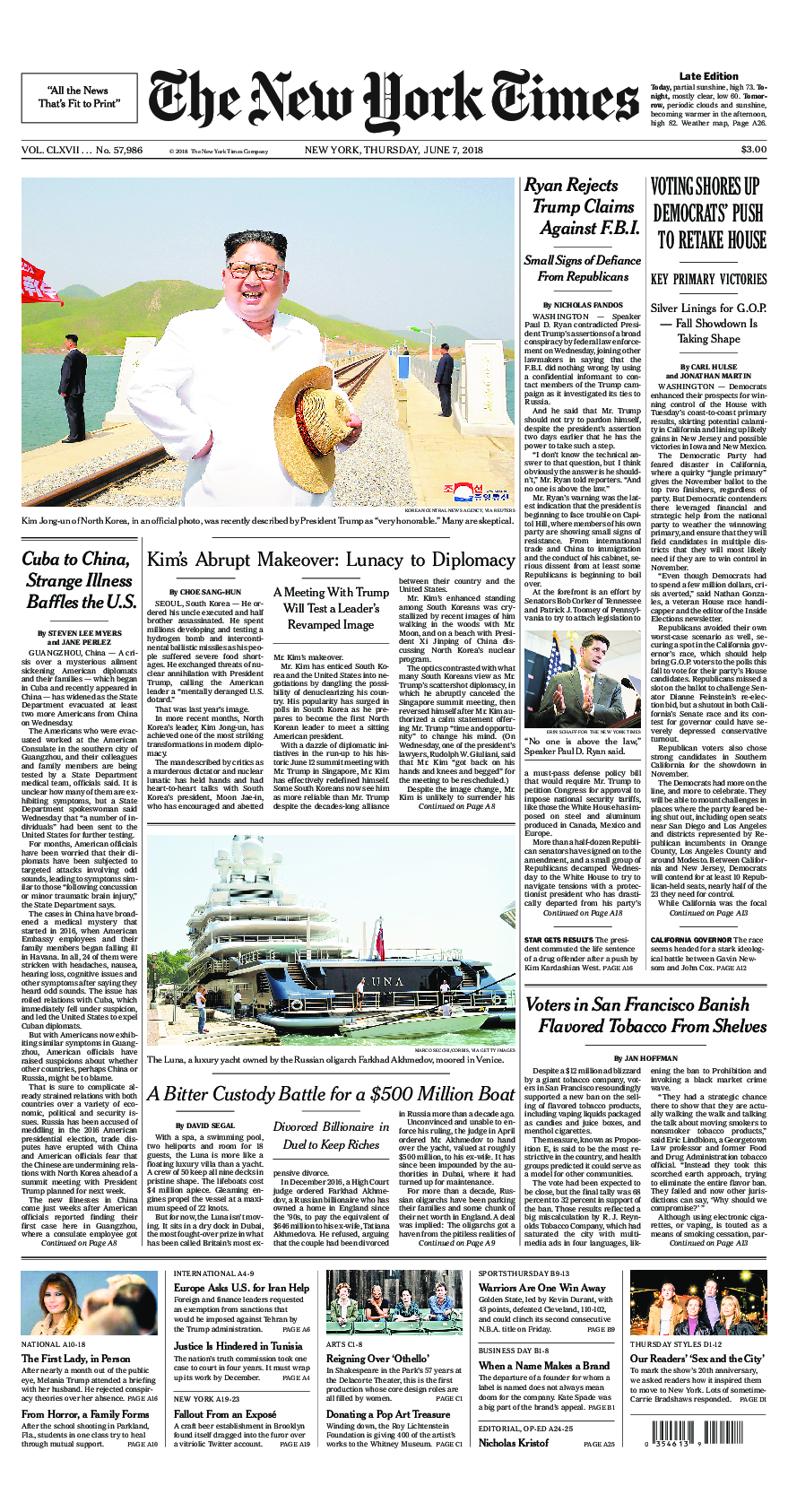 Prima-pagina-New-York-Times-del-2018-06-07