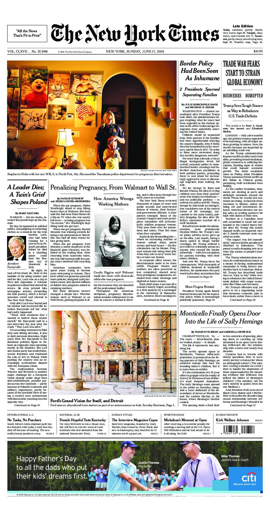 Prima-pagina-New-York-Times-del-2018-06-17