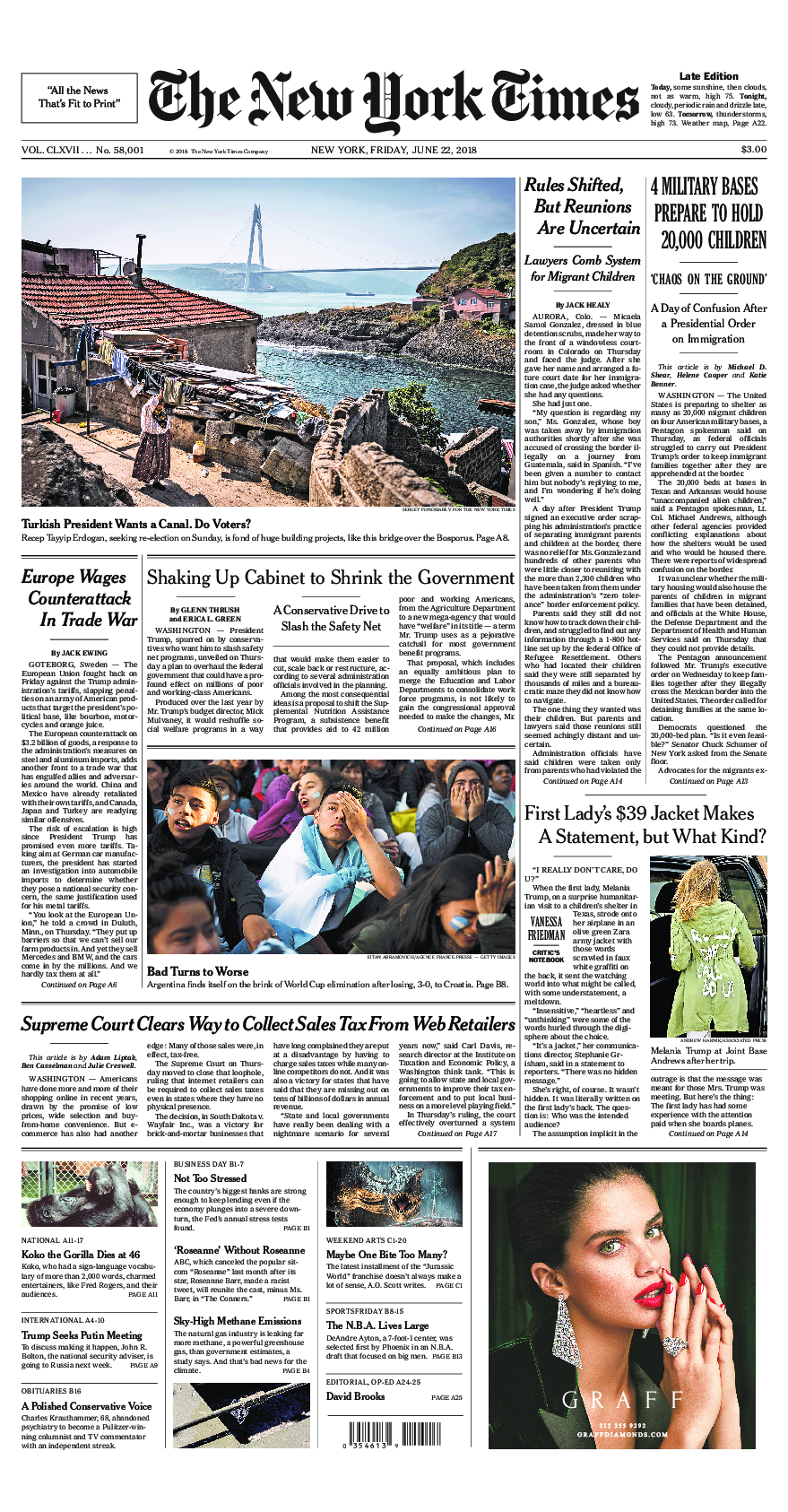 Prima-pagina-New-York-Times-del-2018-06-22