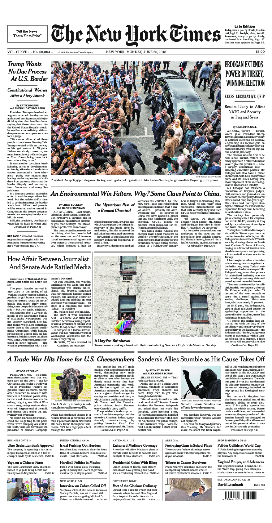 Prima-pagina-New-York-Times-del-2018-06-25