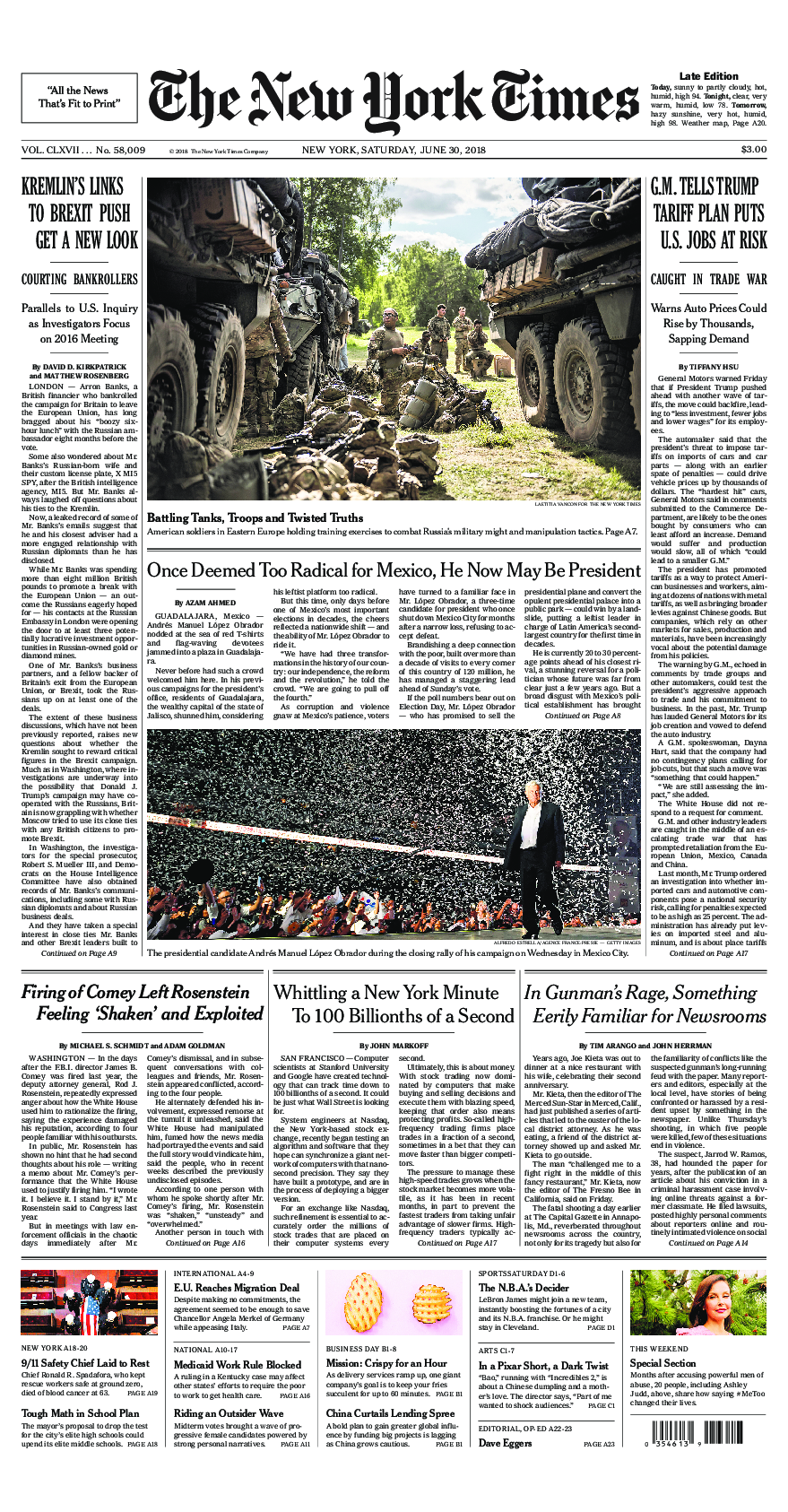 Prima-pagina-New-York-Times-del-2018-06-30