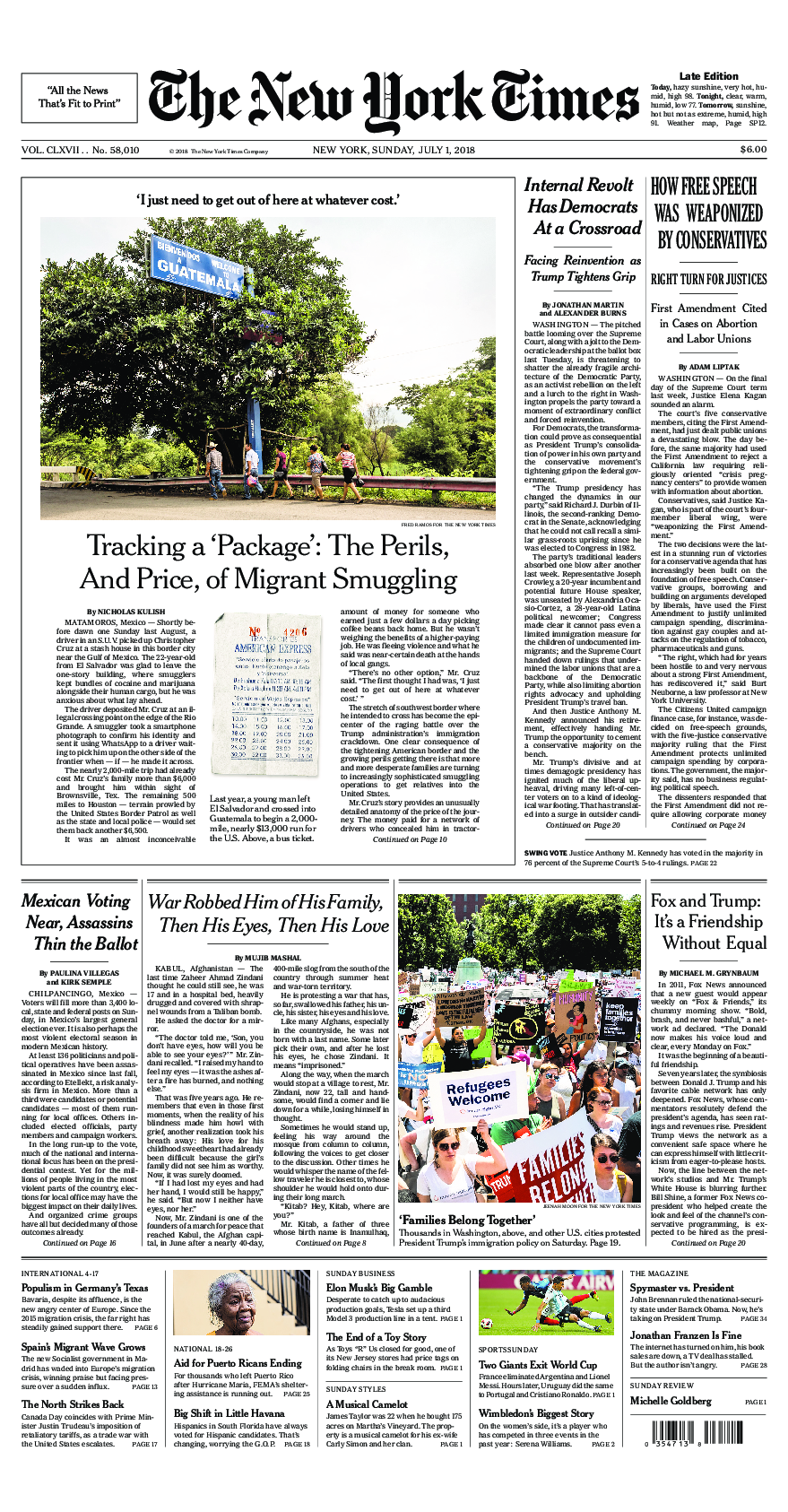 Prima-pagina-New-York-Times-del-2018-07-01