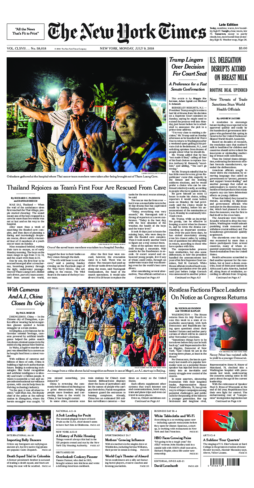 Prima-pagina-New-York-Times-del-2018-07-09