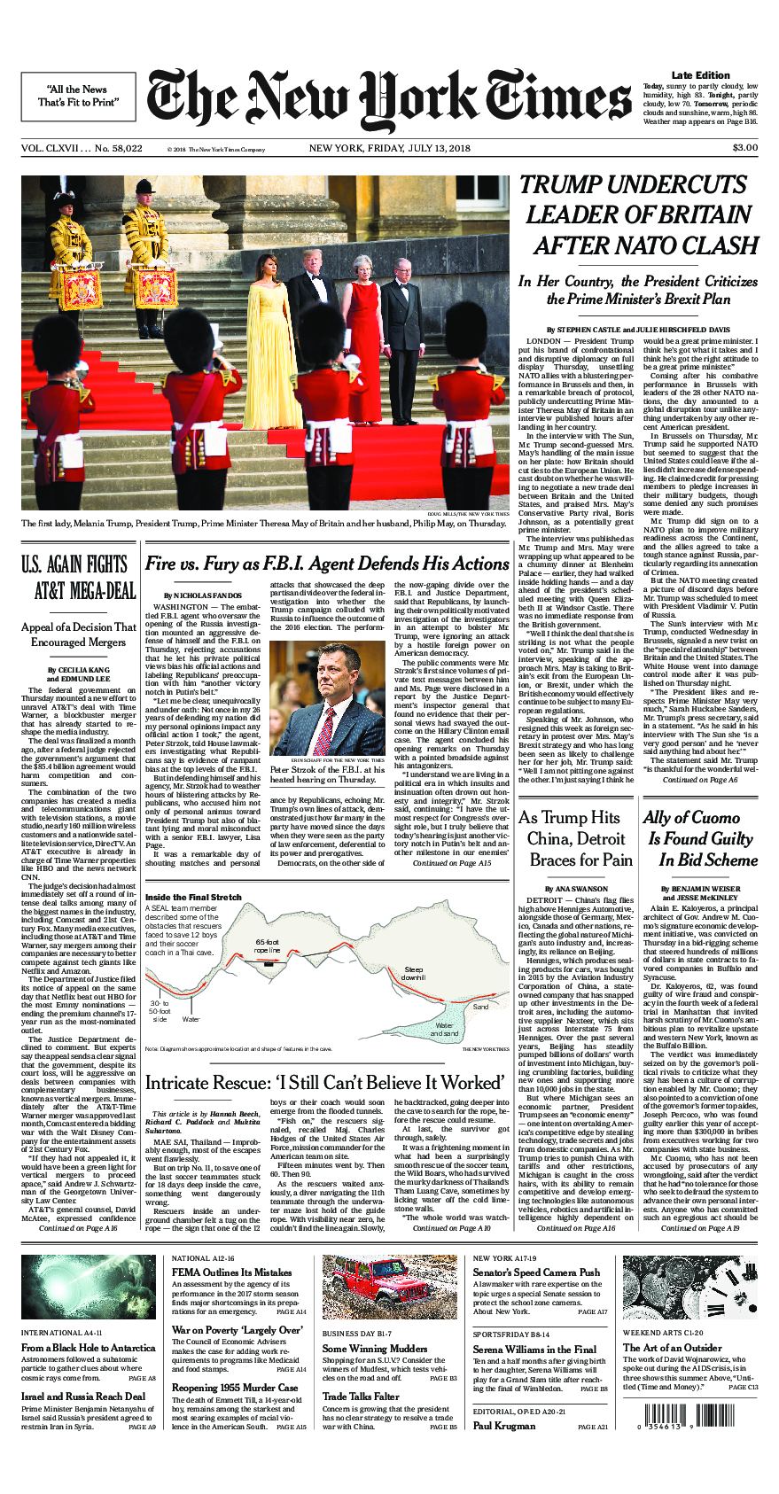 Prima-pagina-New-York-Times-del-2018-07-13