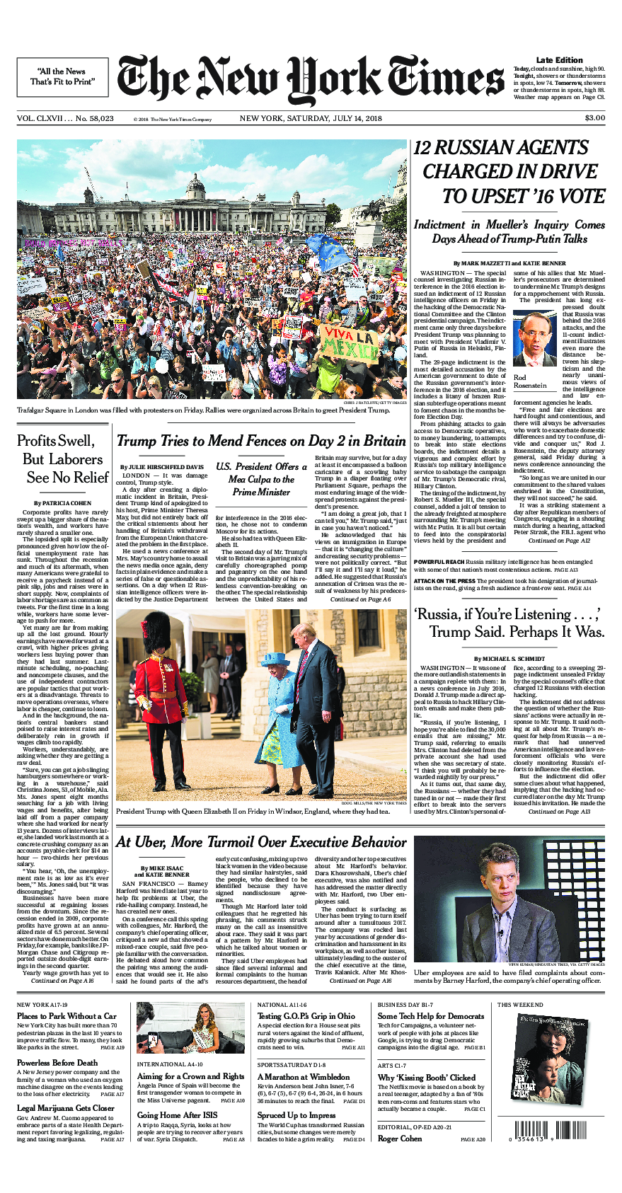 Prima-pagina-New-York-Times-del-2018-07-14