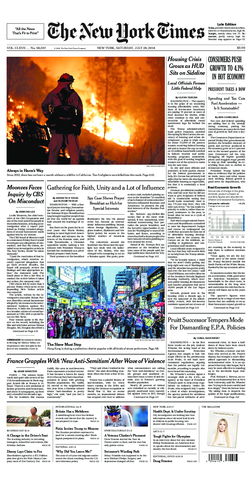 Prima-pagina-New-York-Times-del-2018-07-28