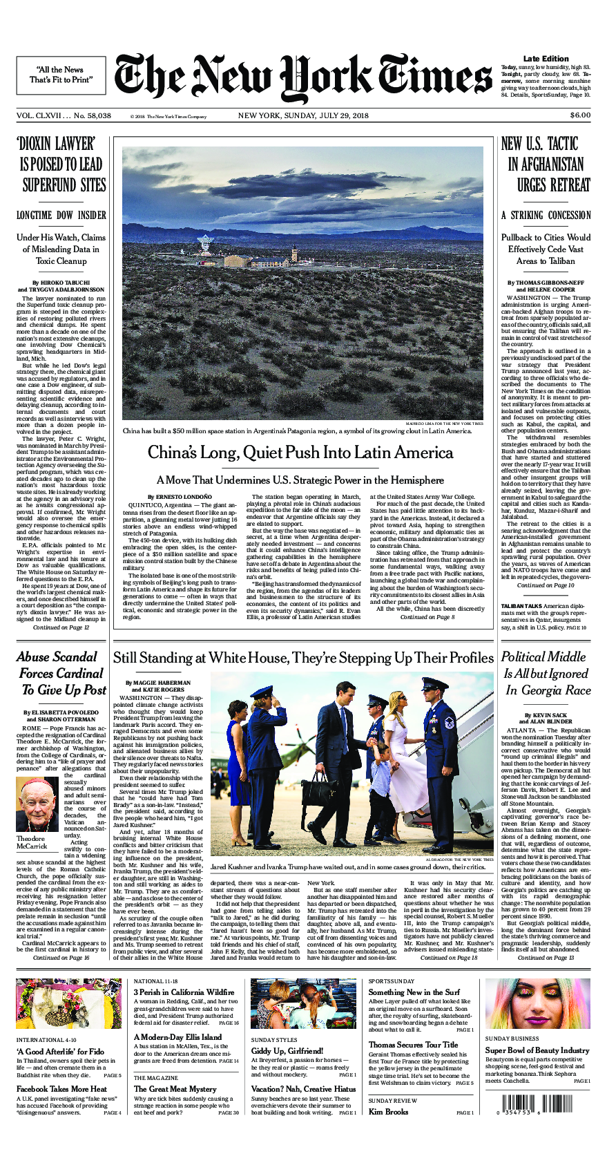 Prima-pagina-New-York-Times-del-2018-07-29