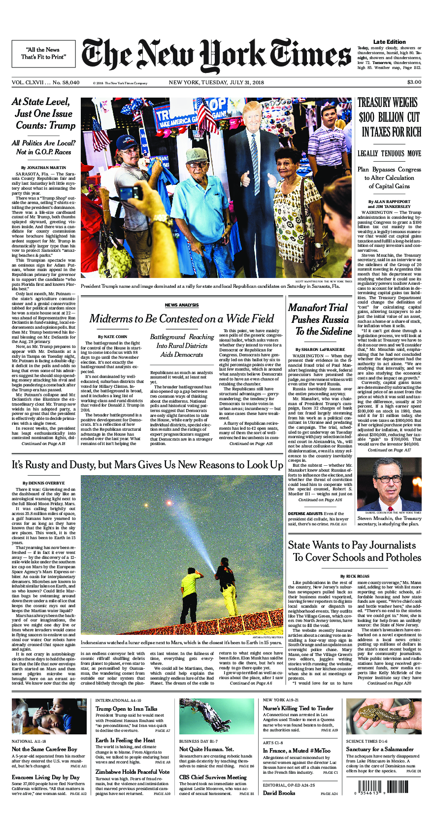 Prima-pagina-New-York-Times-del-2018-07-31