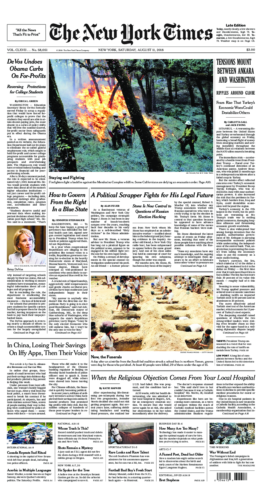 Prima-pagina-New-York-Times-del-2018-08-11