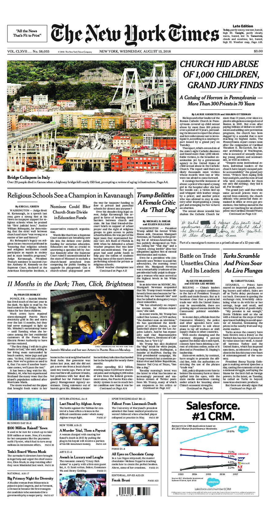 Prima-pagina-New-York-Times-del-2018-08-15