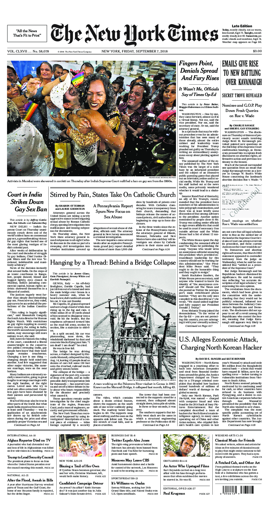 Prima-pagina-New-York-Times-del-2018-09-07