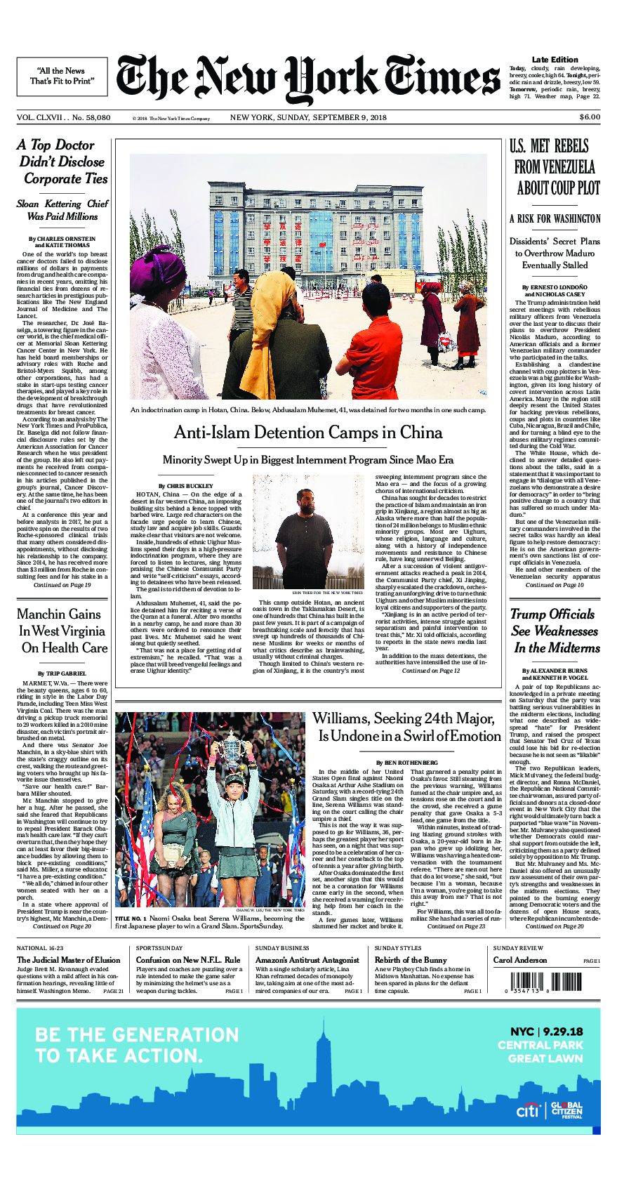 Prima-pagina-New-York-Times-del-2018-09-09