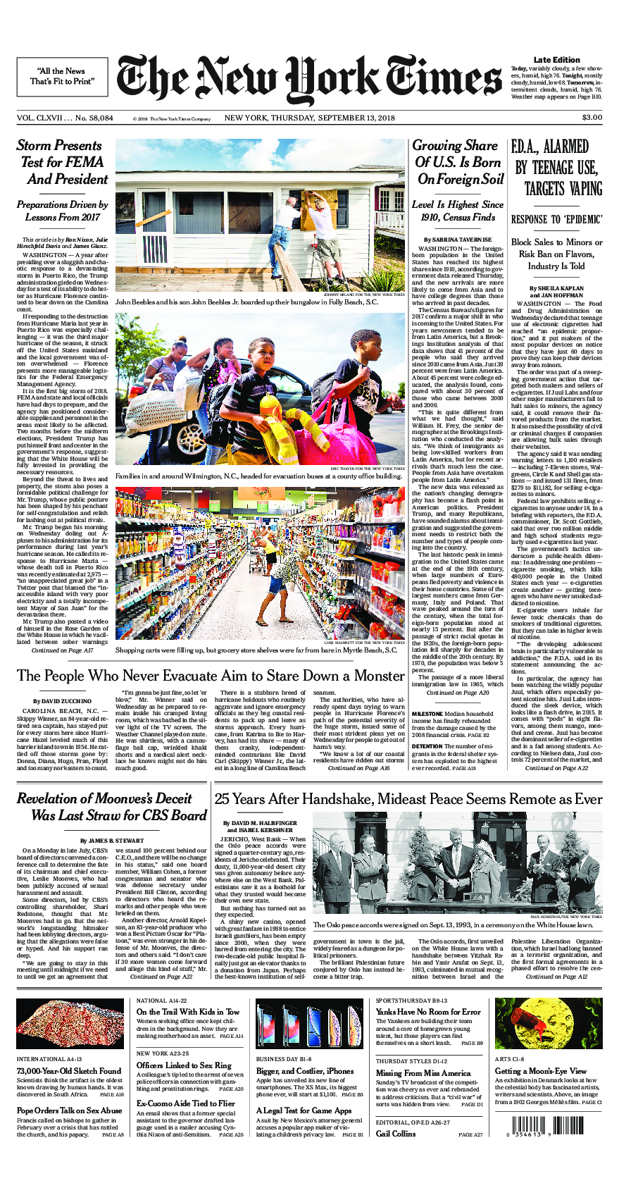 Prima-pagina-New-York-Times-del-2018-09-13