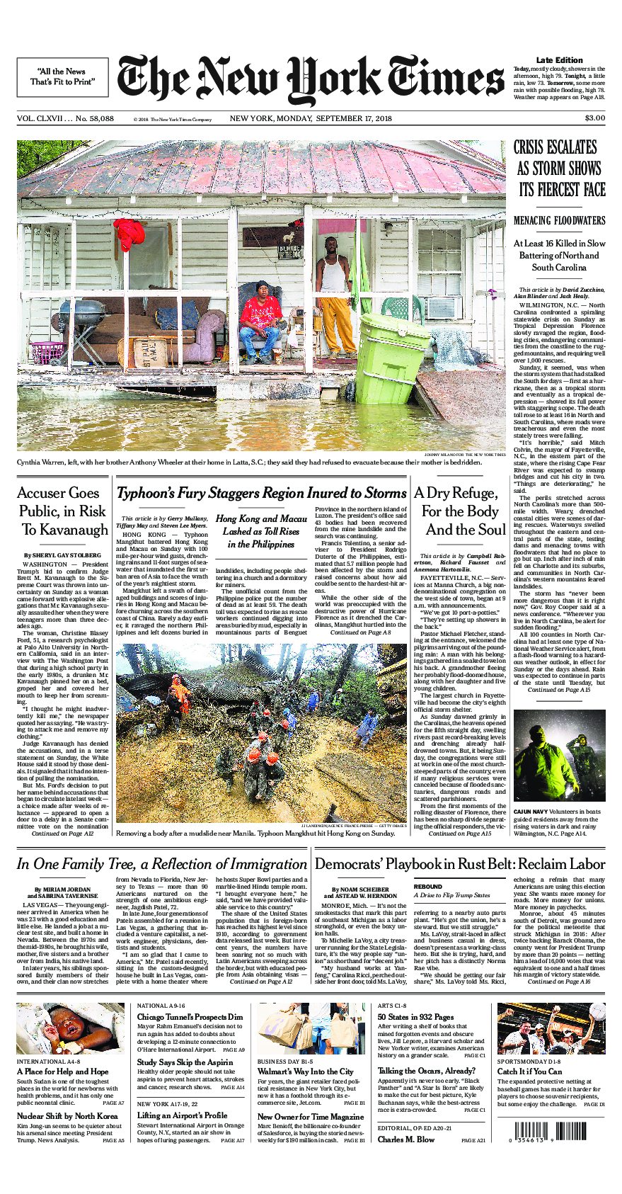 Prima-pagina-New-York-Times-del-2018-09-17