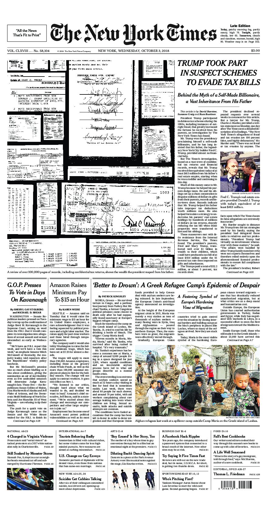 Prima-pagina-New-York-Times-del-2018-10-03