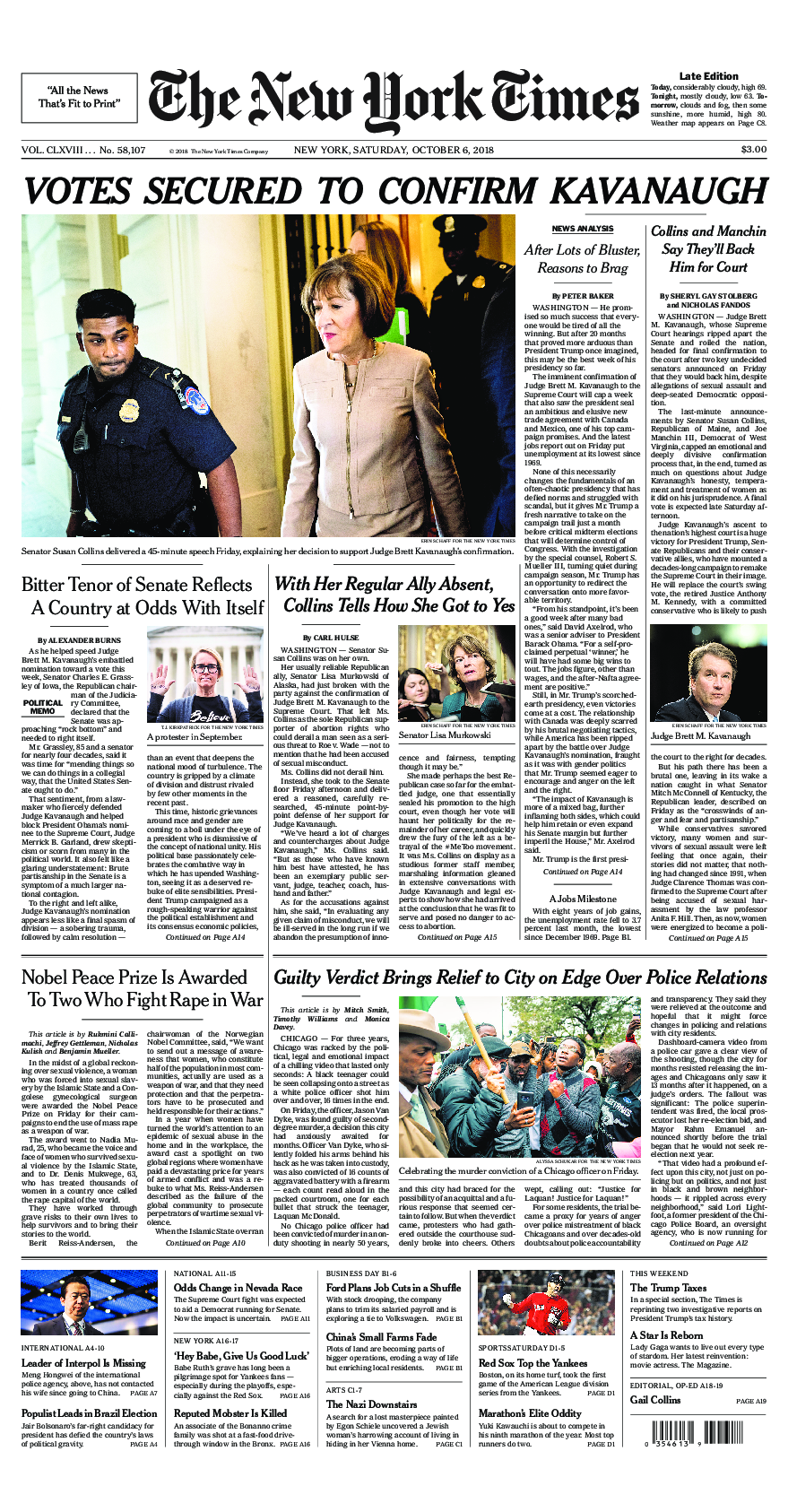 Prima-pagina-New-York-Times-del-2018-10-06