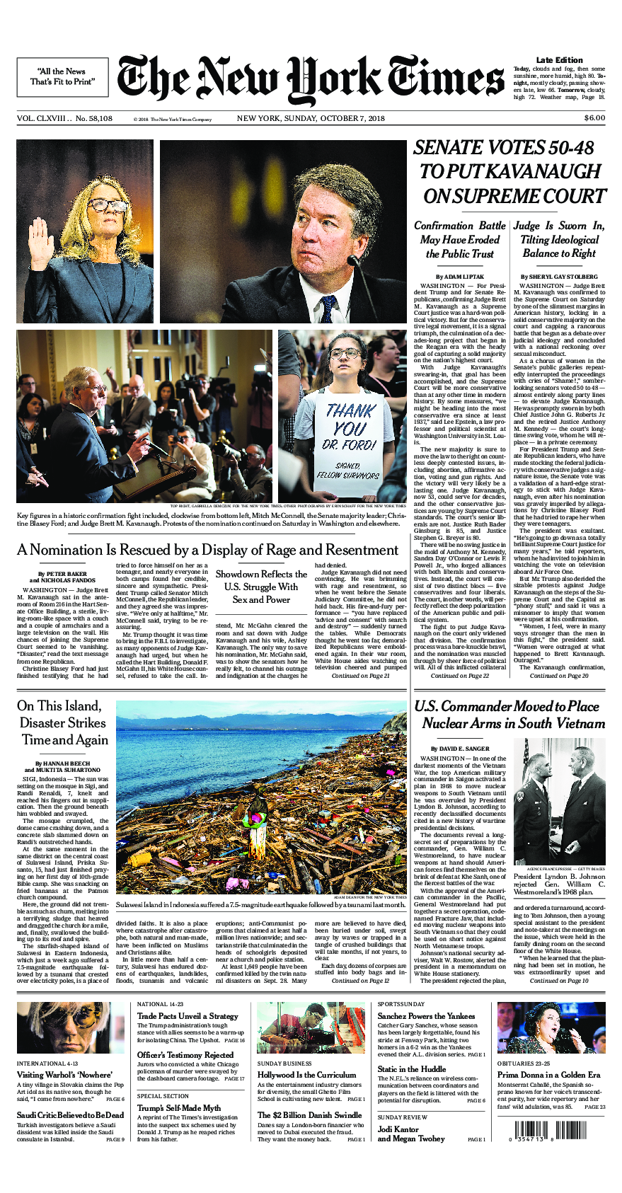 Prima-pagina-New-York-Times-del-2018-10-07