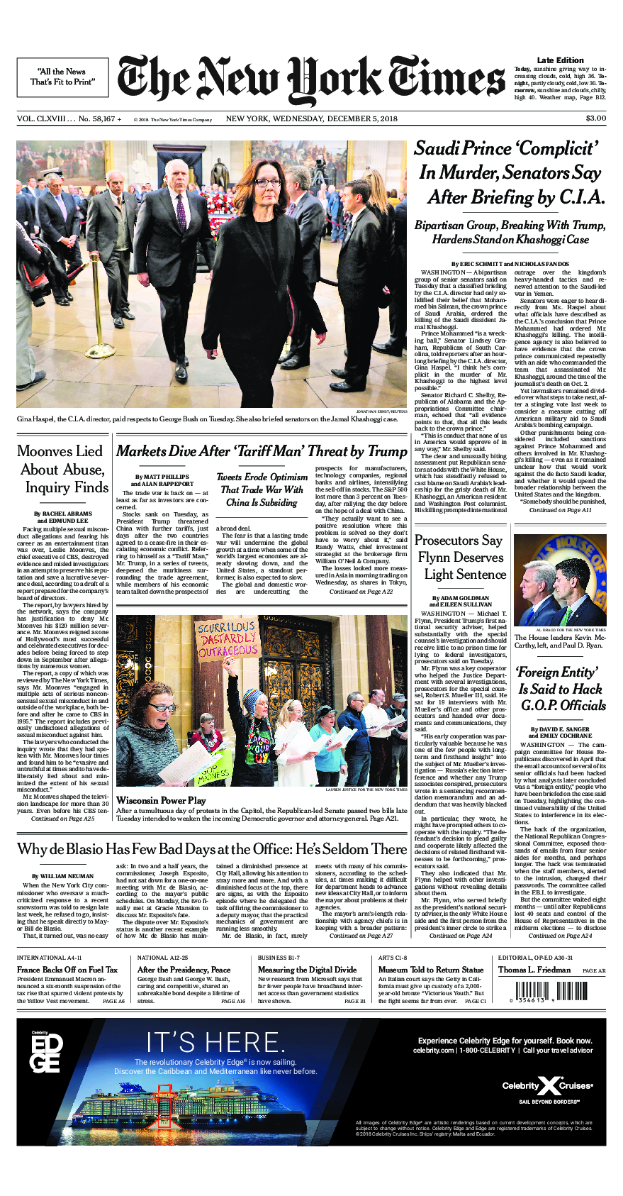 Prima-pagina-New-York-Times-del-2018-12-05