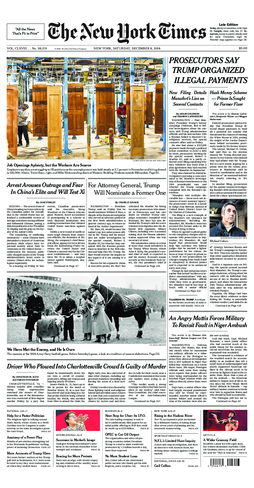 Prima-pagina-New-York-Times-del-2018-12-08