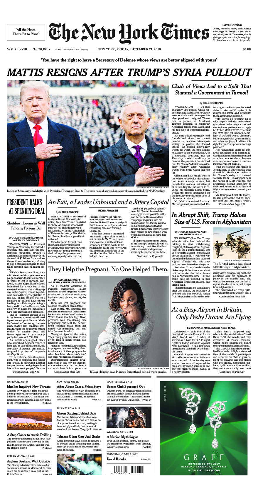 Prima-pagina-New-York-Times-del-2018-12-21