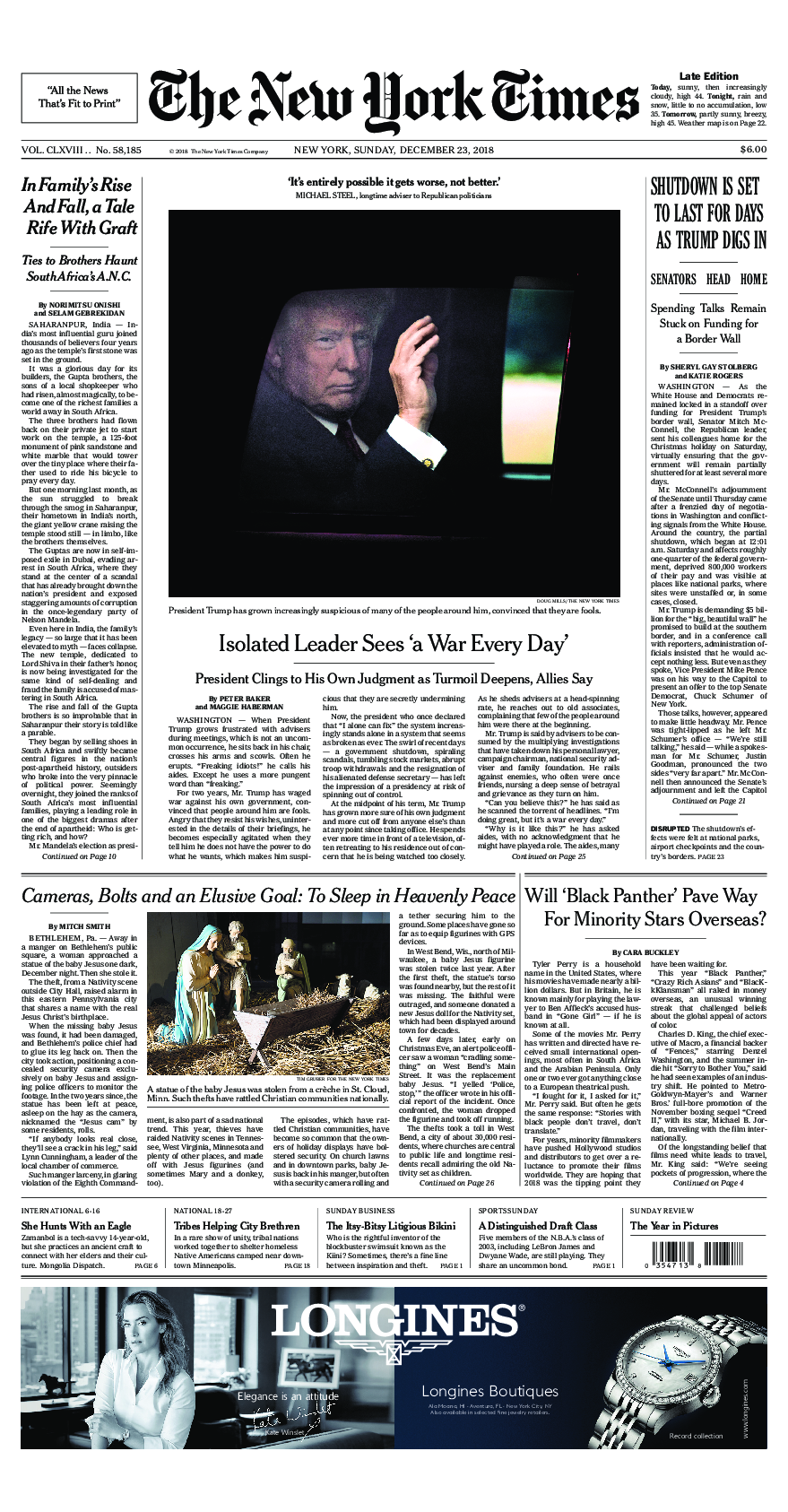 Prima-pagina-New-York-Times-del-2018-12-23