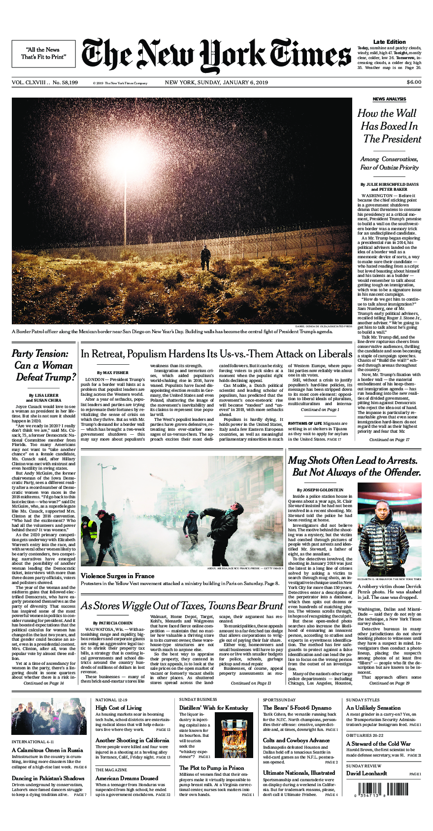 Prima-pagina-New-York-Times-del-2019-01-06