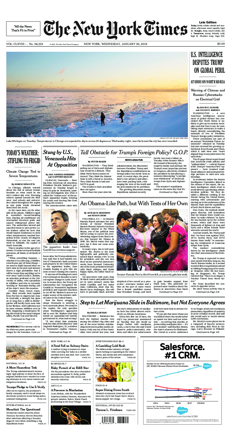 Prima-pagina-New-York-Times-del-2019-01-30