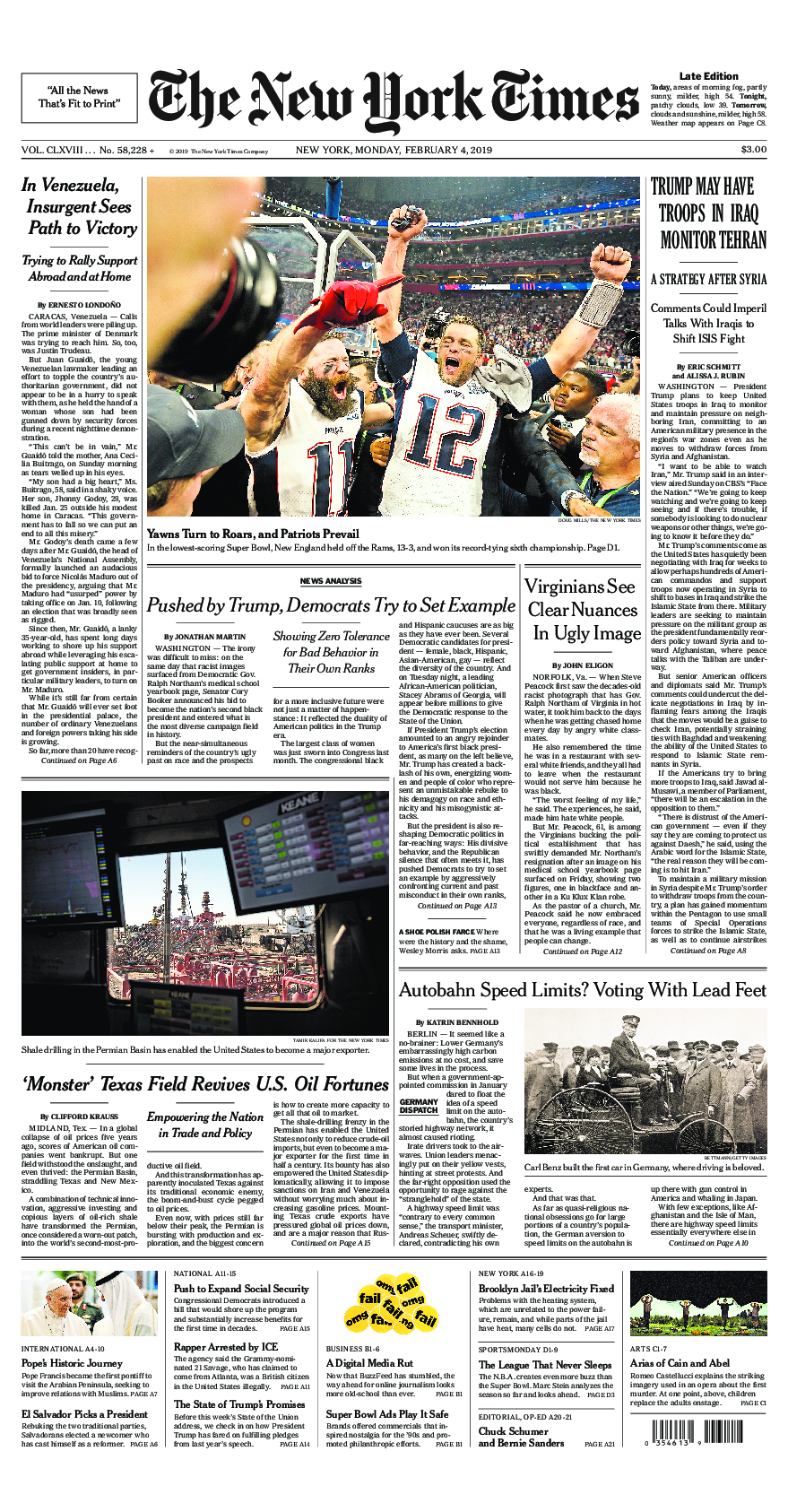 Prima-pagina-New-York-Times-del-2019-02-04