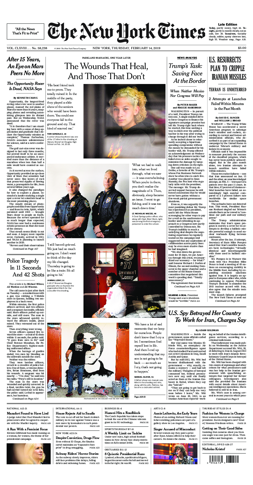 Prima-pagina-New-York-Times-del-2019-02-14