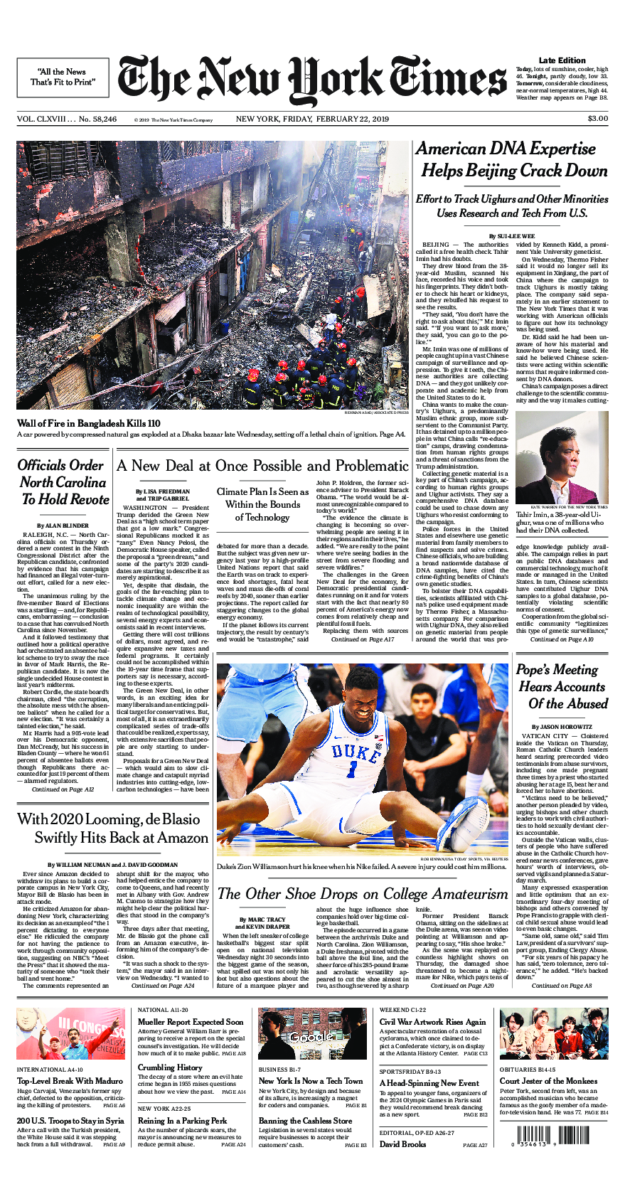 Prima-pagina-New-York-Times-del-2019-02-22