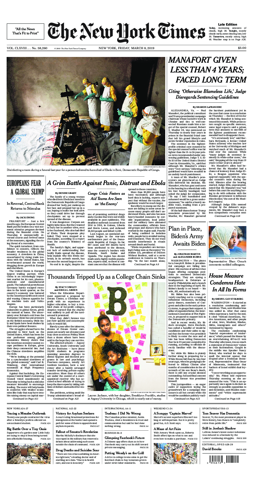 Prima-pagina-New-York-Times-del-2019-03-08