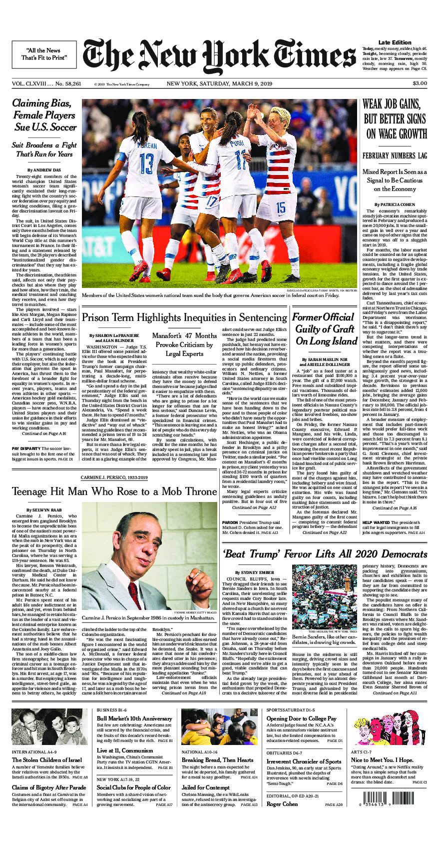 Prima-pagina-New-York-Times-del-2019-03-09