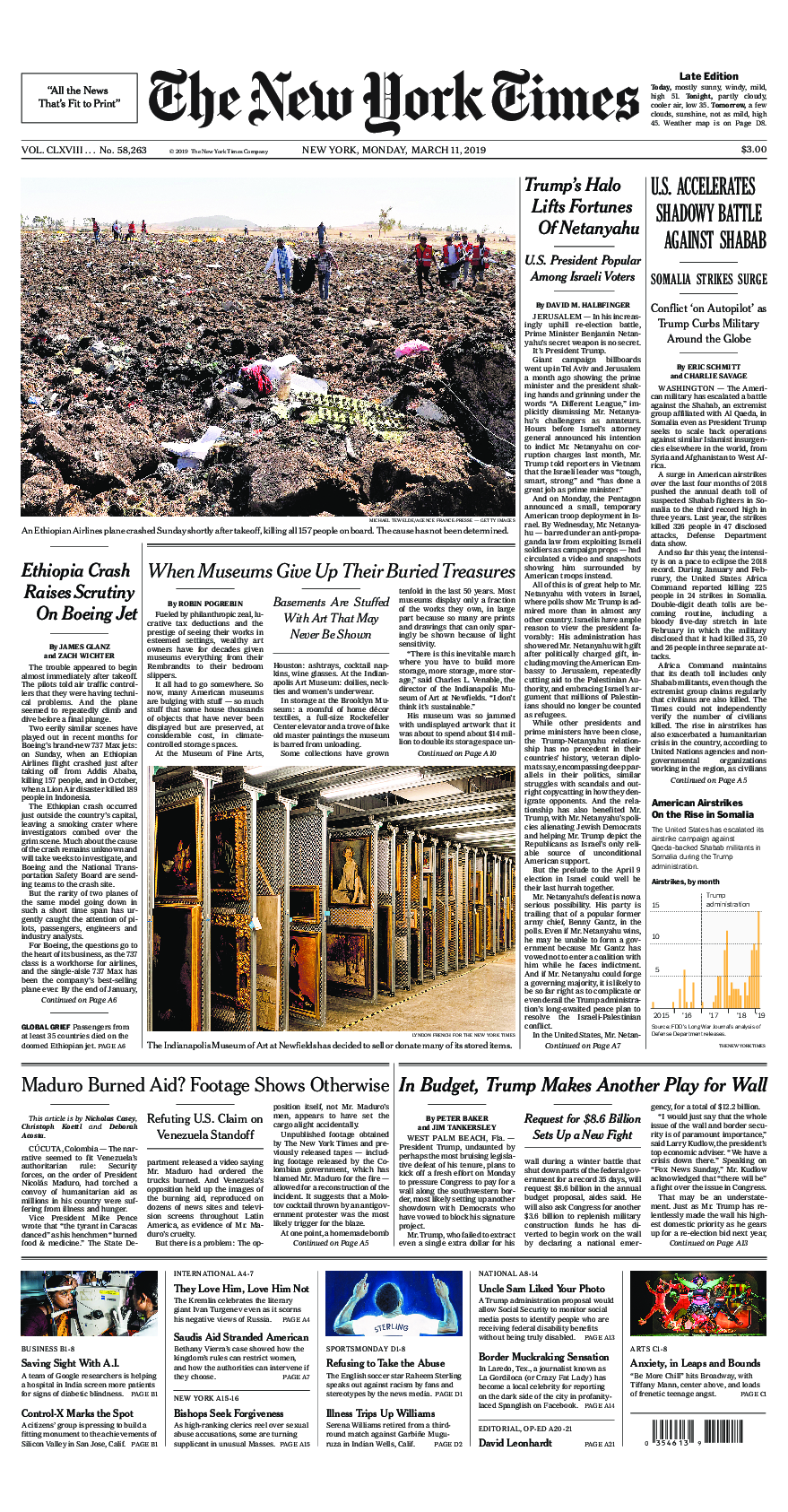 Prima-pagina-New-York-Times-del-2019-03-11