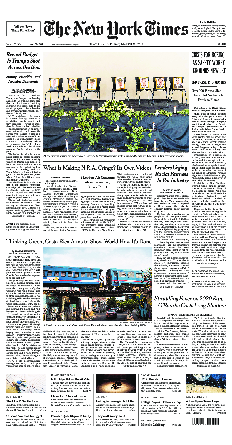 Prima-pagina-New-York-Times-del-2019-03-12