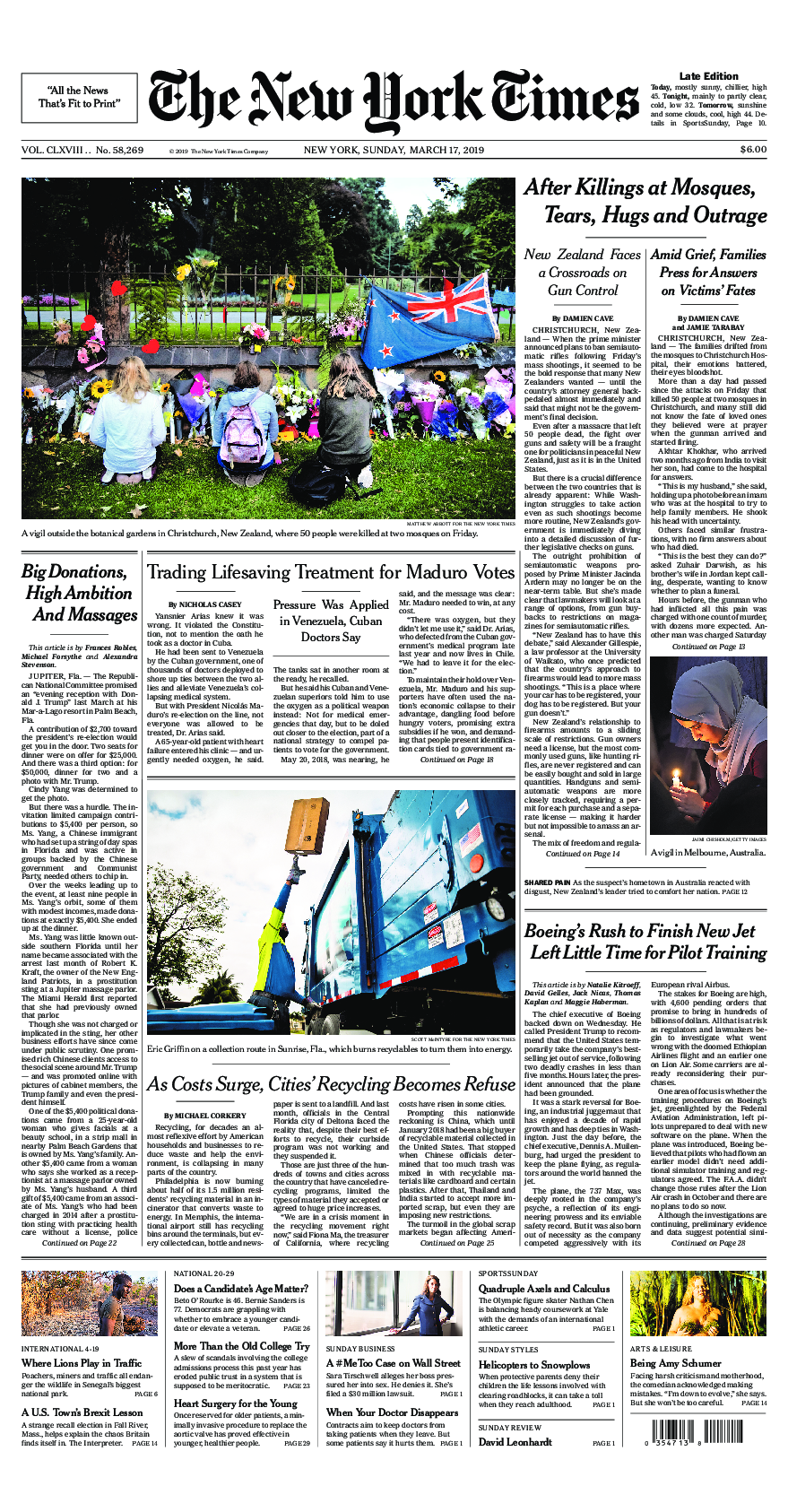 Prima-pagina-New-York-Times-del-2019-03-17