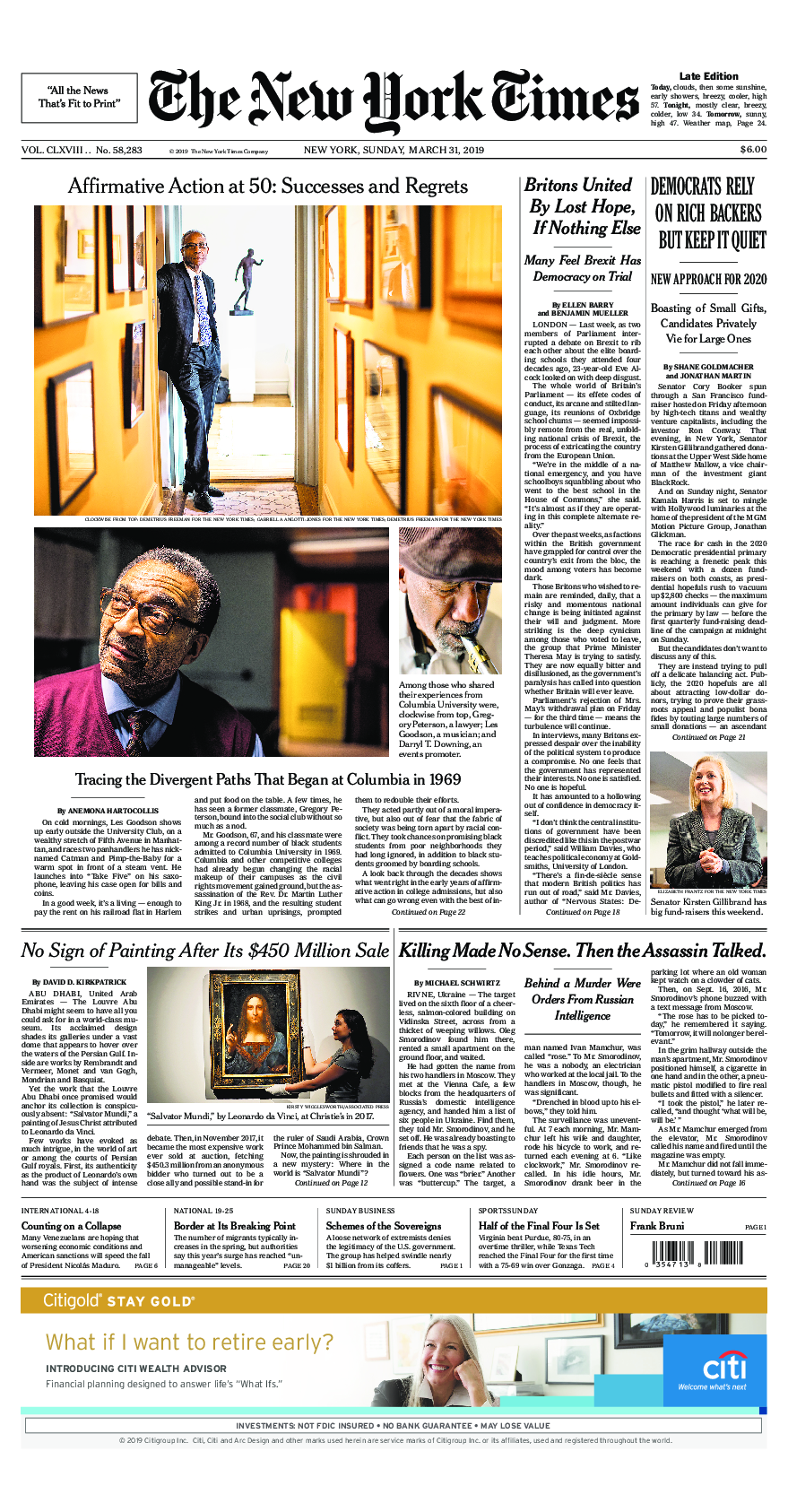 Prima-pagina-New-York-Times-del-2019-03-31