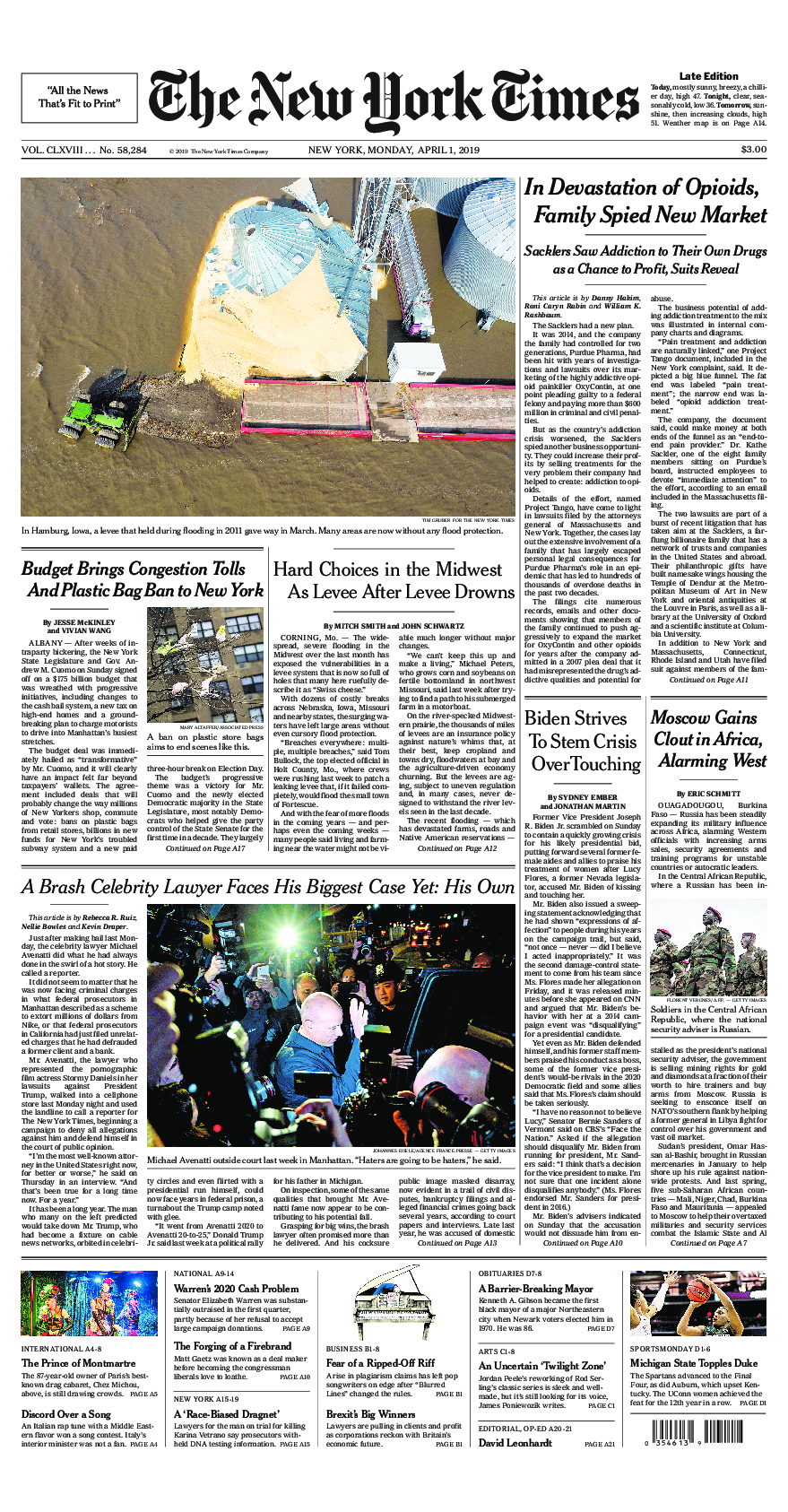 Prima-pagina-New-York-Times-del-2019-04-01