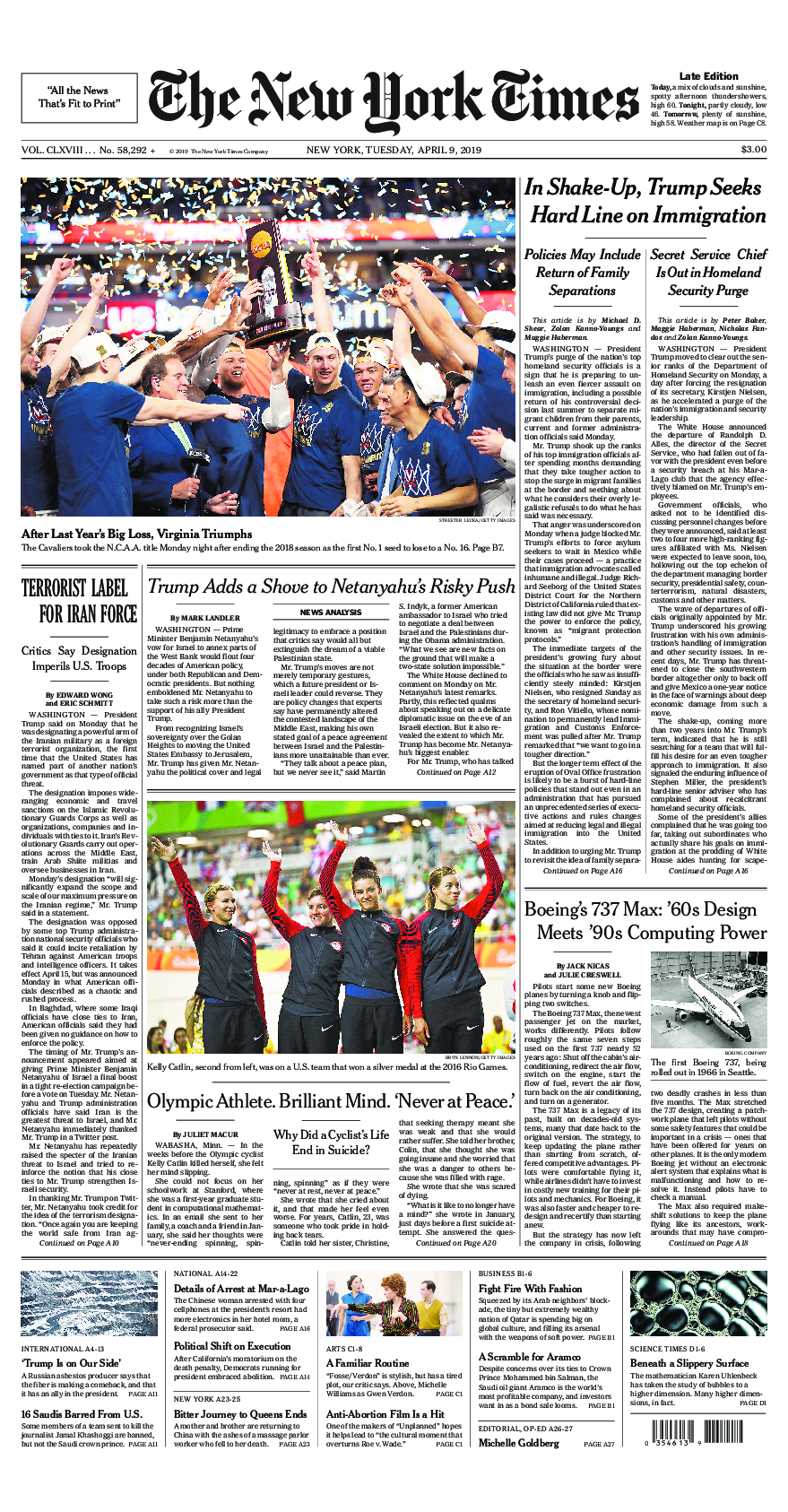 Prima-pagina-New-York-Times-del-2019-04-09