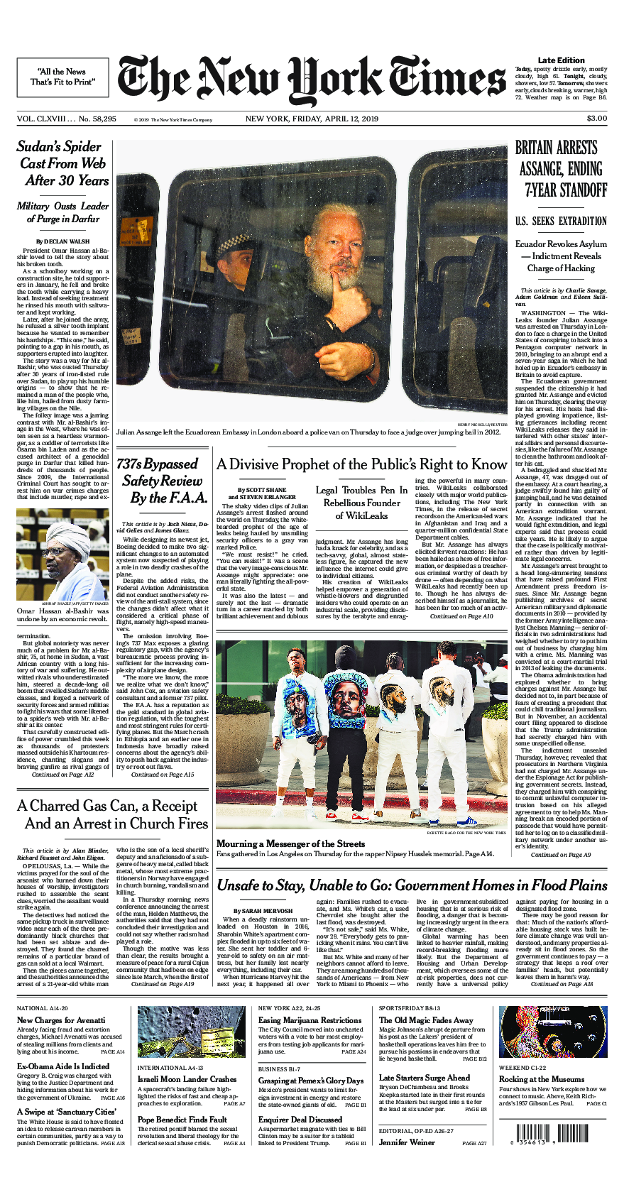 Prima-pagina-New-York-Times-del-2019-04-12