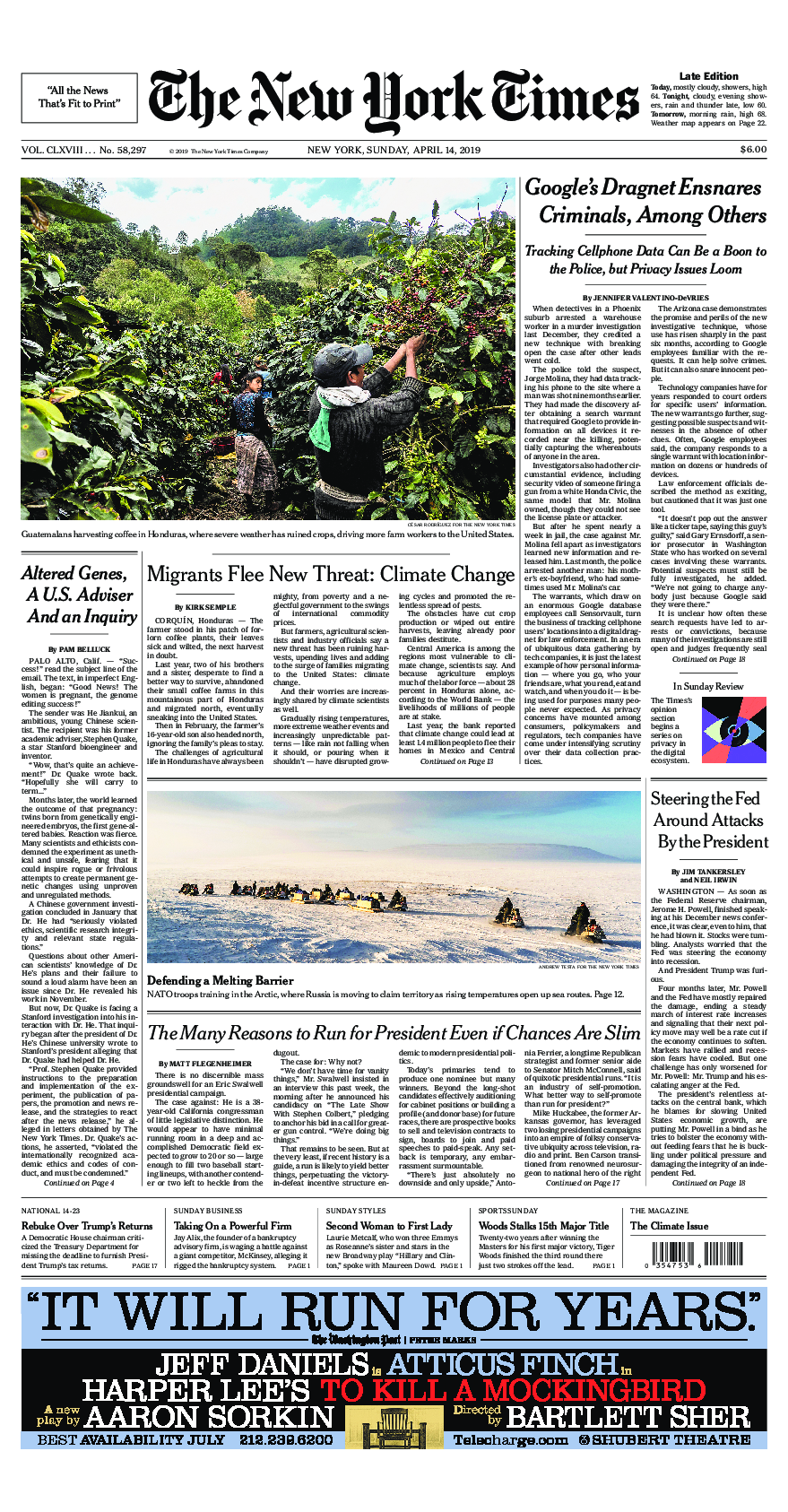 Prima-pagina-New-York-Times-del-2019-04-14