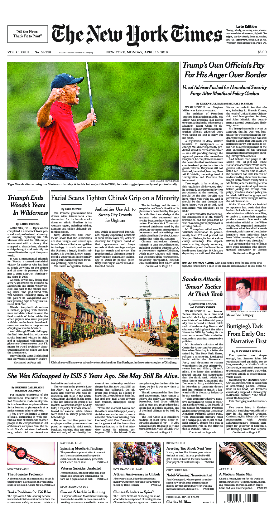 Prima-pagina-New-York-Times-del-2019-04-15