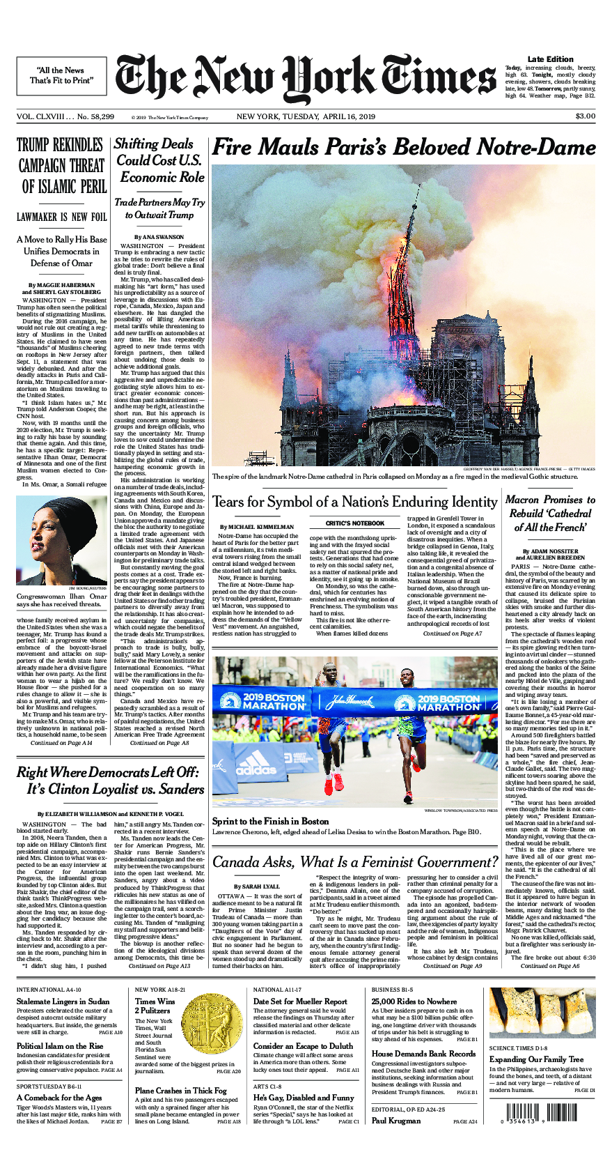 Prima-pagina-New-York-Times-del-2019-04-16