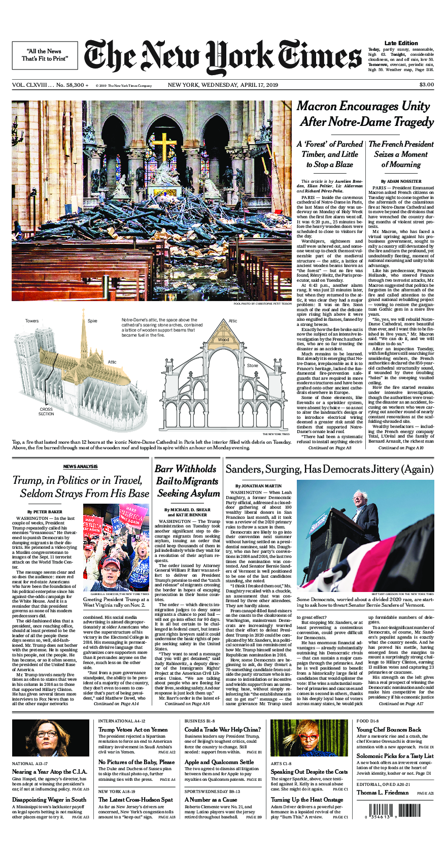 Prima-pagina-New-York-Times-del-2019-04-17