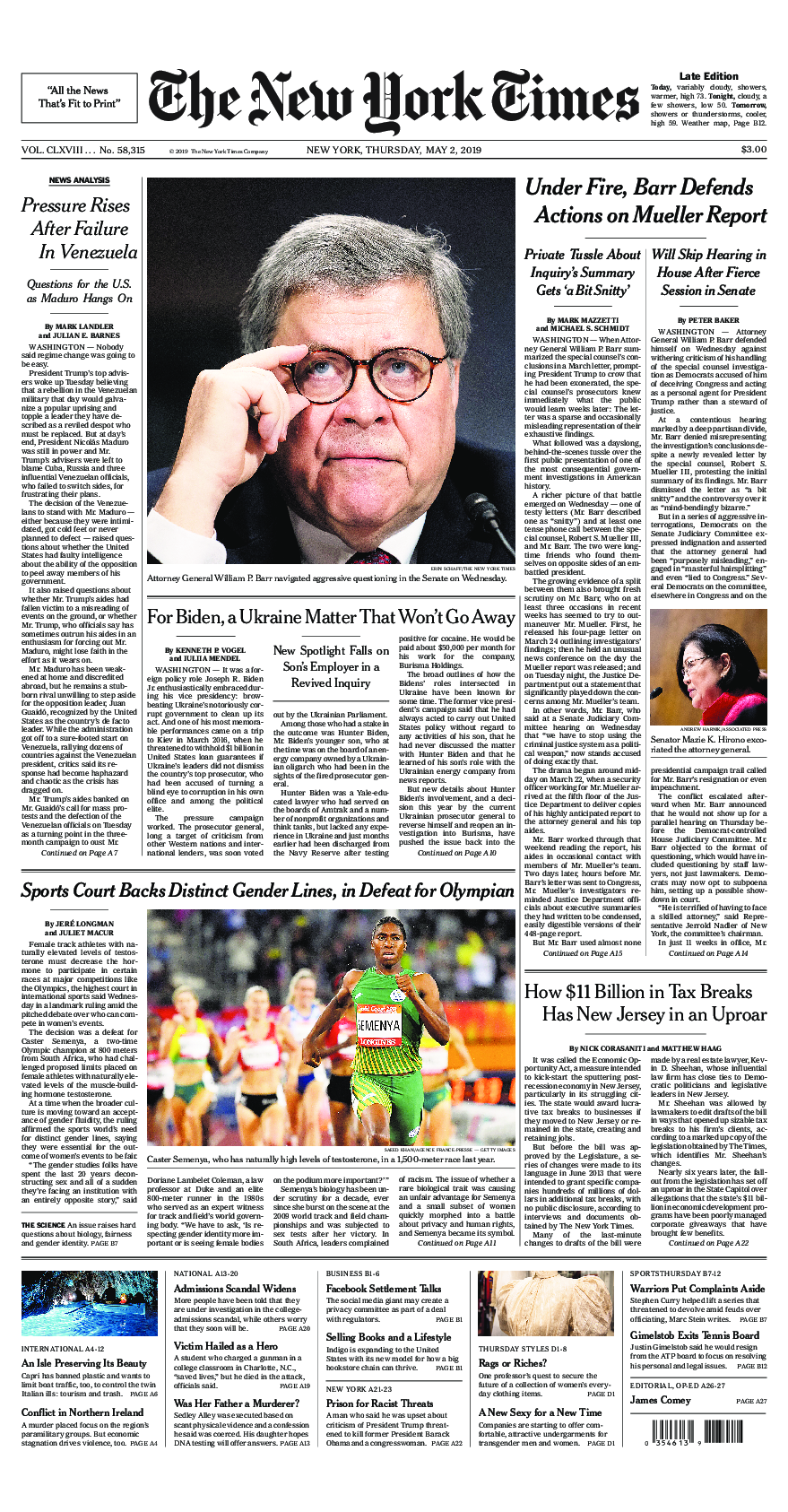 Prima-pagina-New-York-Times-del-2019-05-02