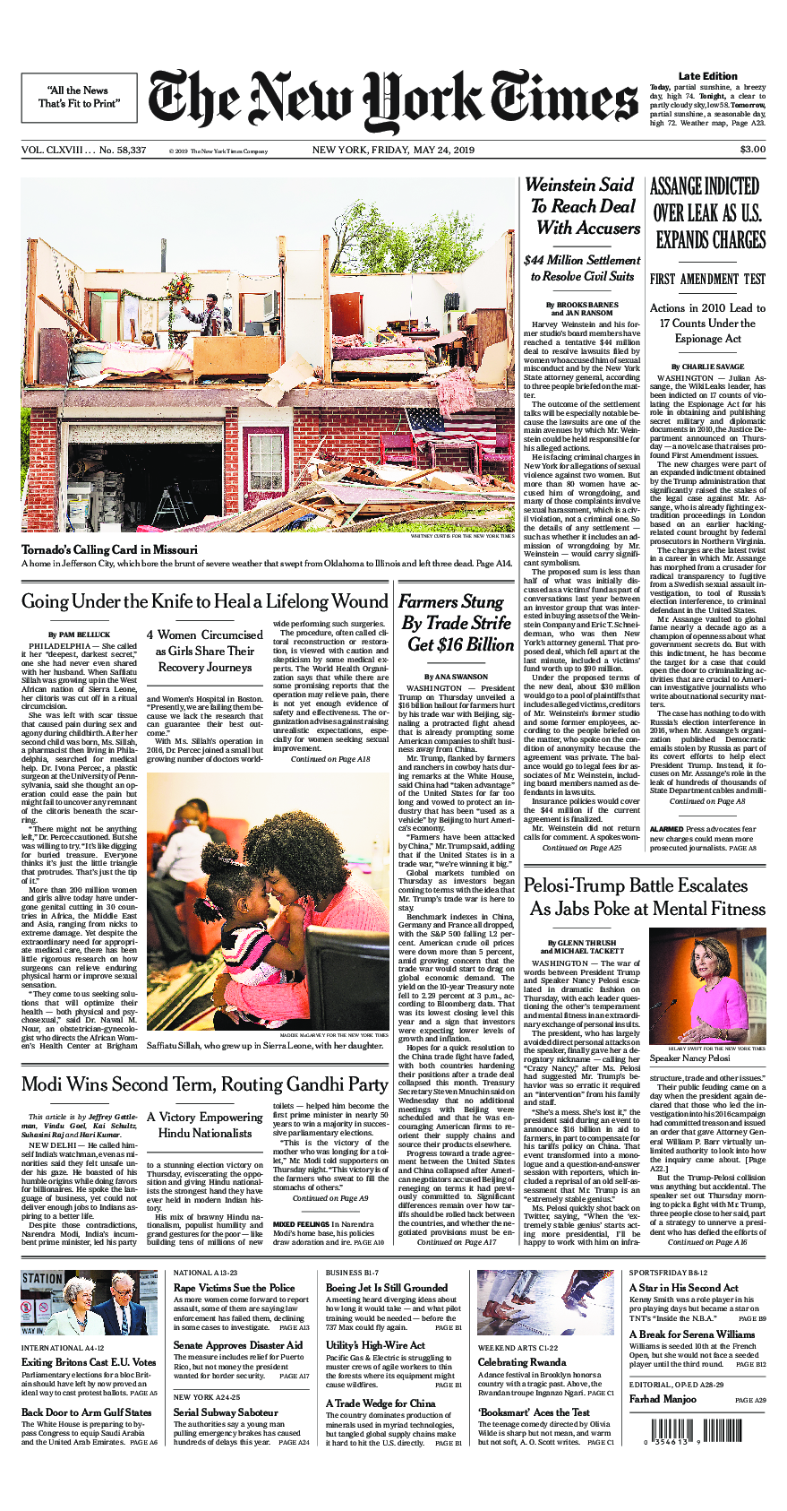 Prima-pagina-New-York-Times-del-2019-05-24