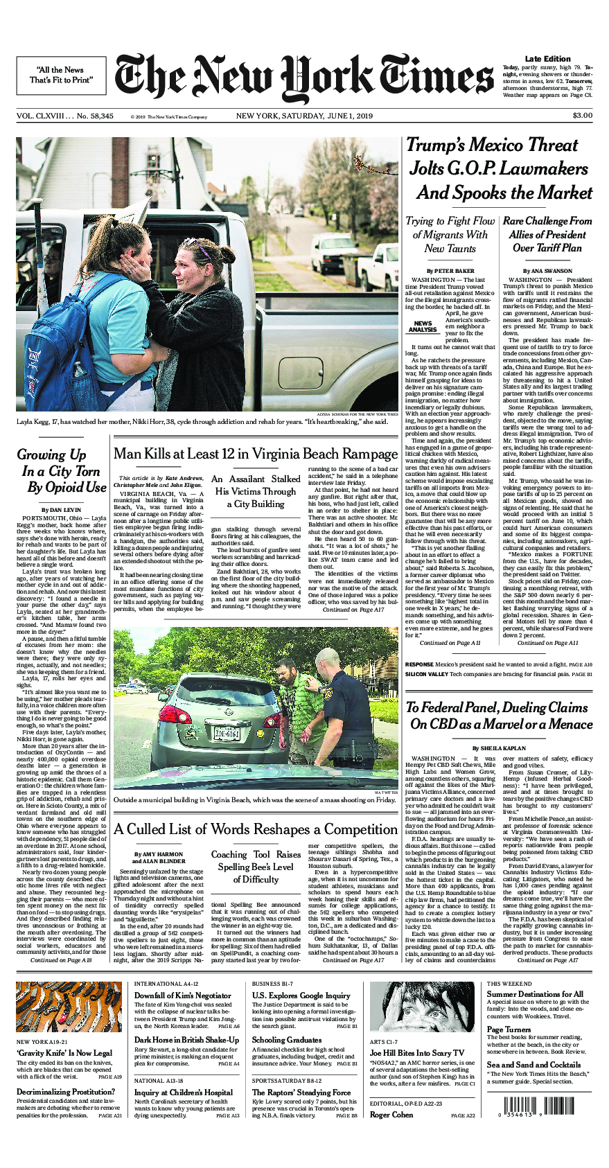 Prima-pagina-New-York-Times-del-2019-06-01