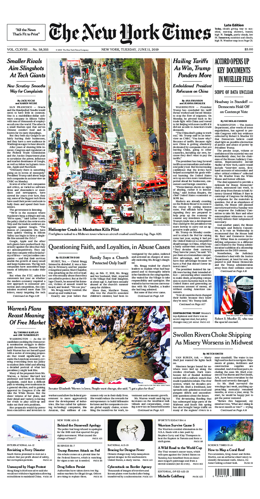 Prima-pagina-New-York-Times-del-2019-06-11