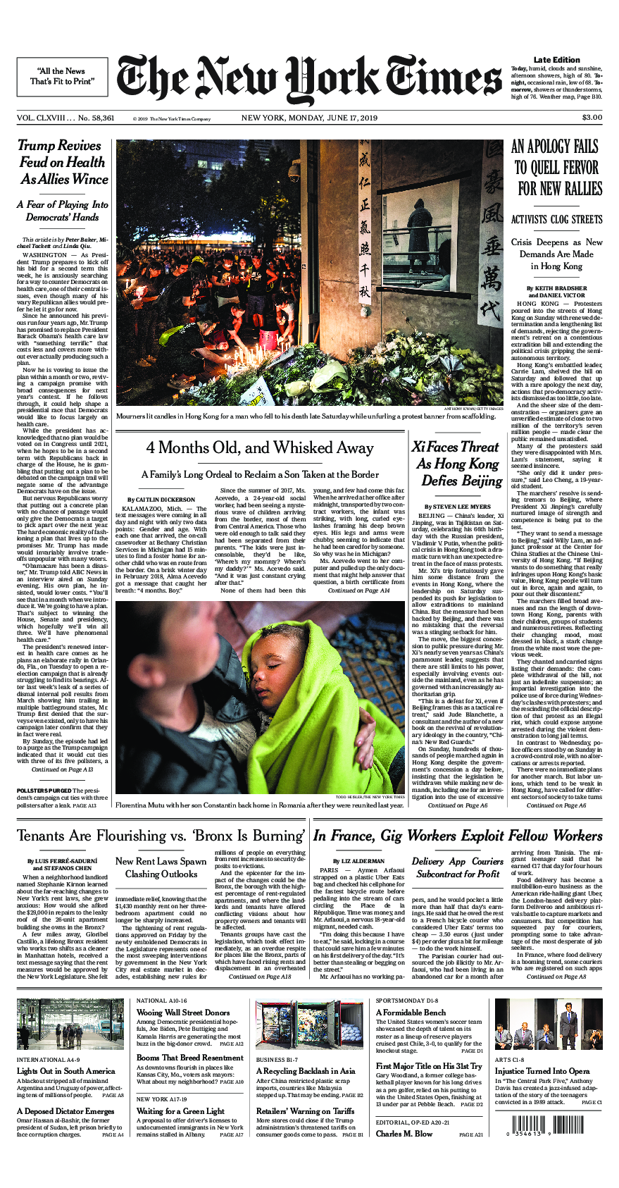 Prima-pagina-New-York-Times-del-2019-06-17