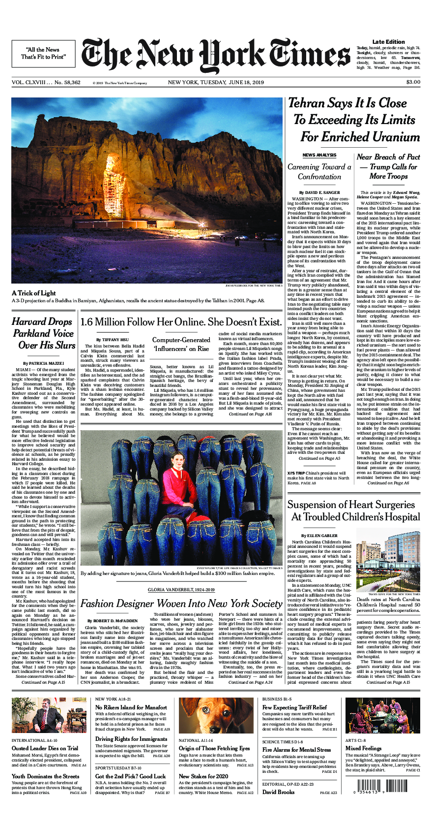 Prima-pagina-New-York-Times-del-2019-06-18