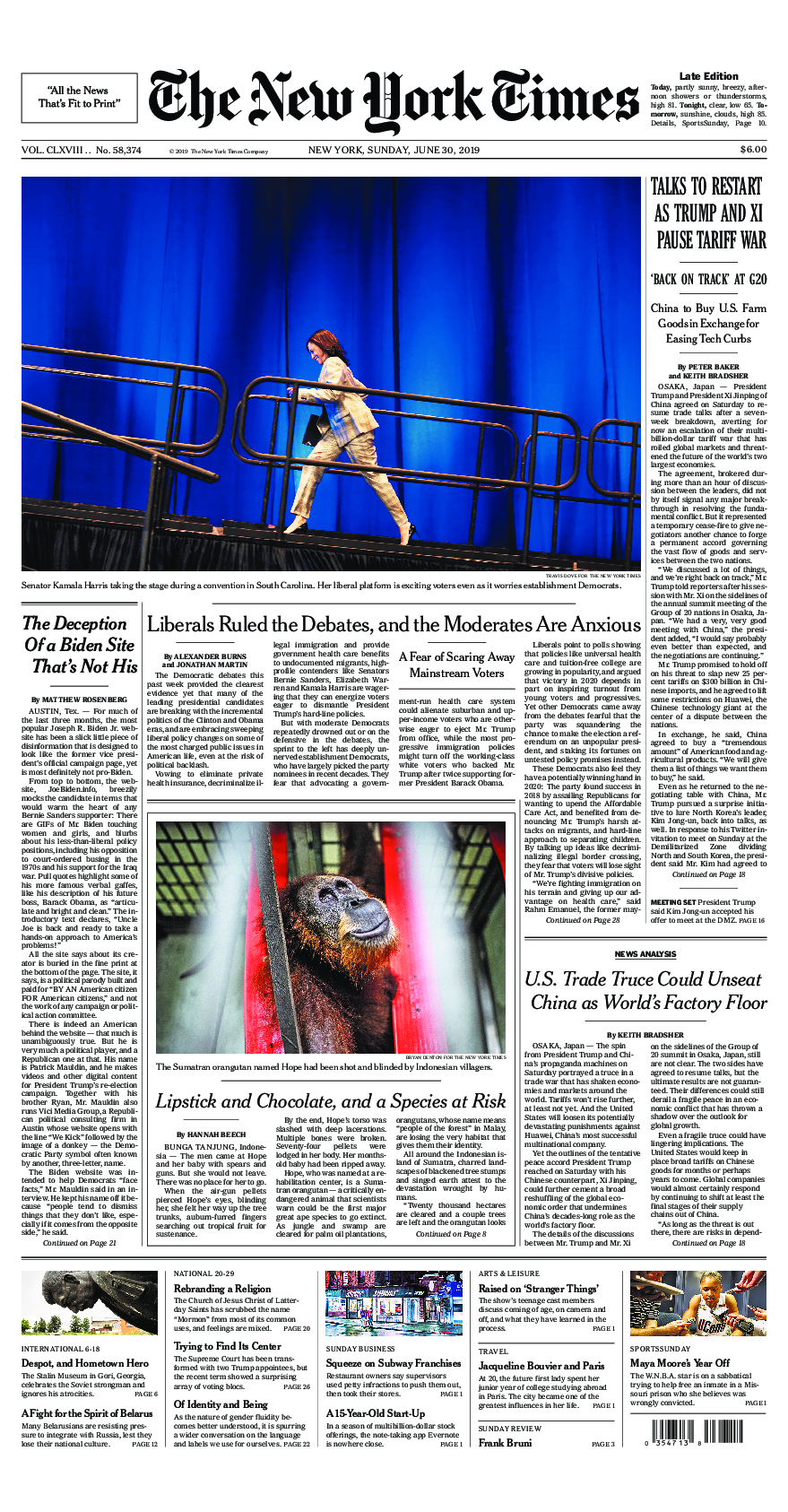 Prima-pagina-New-York-Times-del-2019-06-30